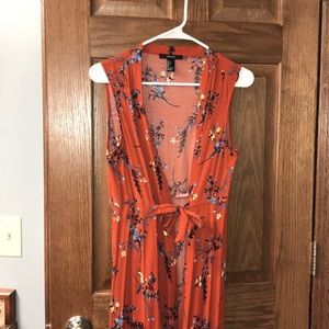 Forever 21 maxi length vest/kimono